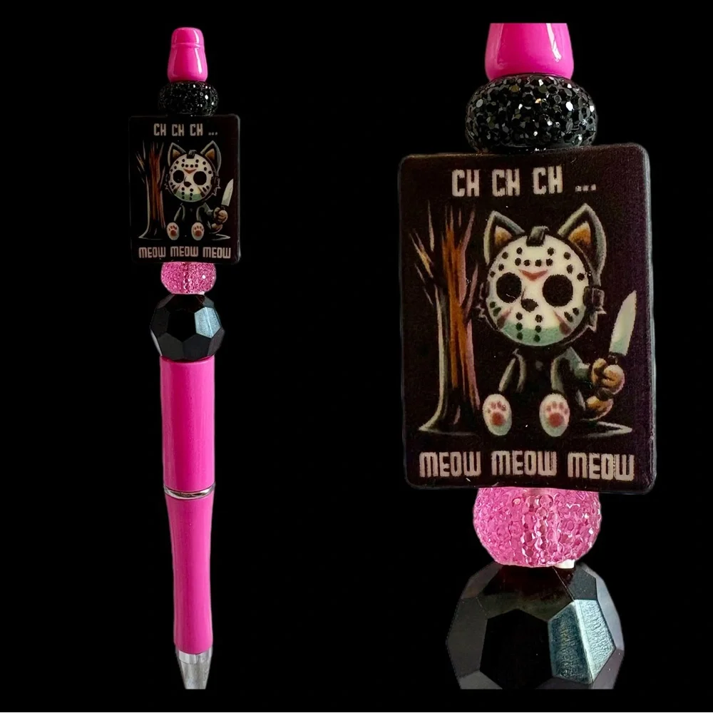 Kitty the 13th Custom Ink Pen - Horror Cute Halloween